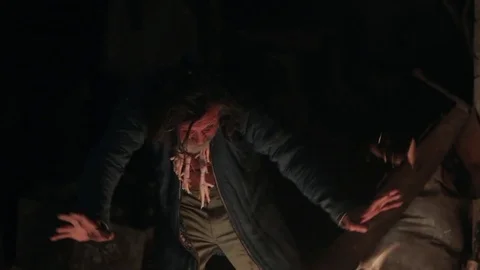 The old shaman dances around the fire Stock Footage 72598250