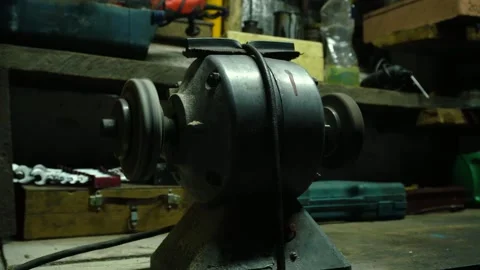 Old sharpener for sharpening Stock Footage 335207185