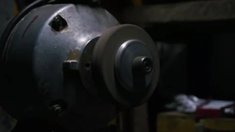 Old sharpener for sharpening Stock Footage 335207192