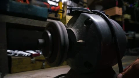 Old sharpener for sharpening 스톡 동영상 335207210