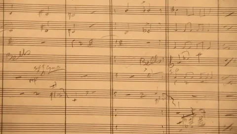 Old Sheet music Stock Footage 1806398