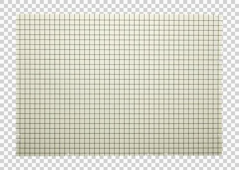 Old a sheet of notebook paper with grid lines on transparent background png.. Stock Photos