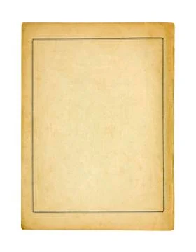 Old sheet of paper with clipping path Stock Photos