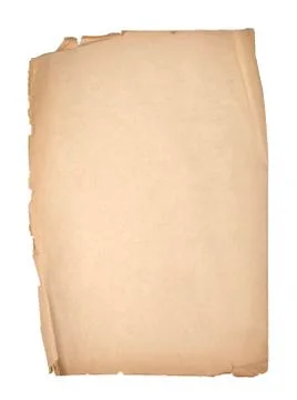 Old sheet of paper with clipping path Stock Photos