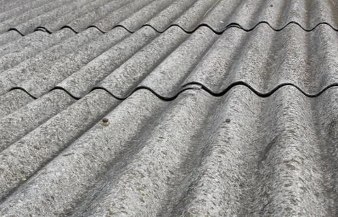 Old sheets of corrugated slate close-up Stock Photos
