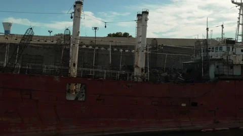 Old ship in Buenos Aires harbor Stock Footage 231874101