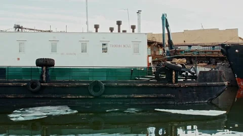 The old ship in port 스톡 동영상 48194487