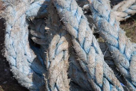 Old Ship Rope background Stock Photos