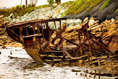 An Old Shipwreck Stock Photos