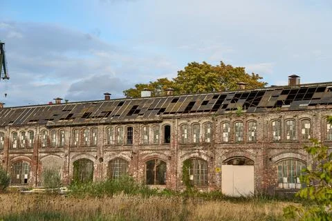 Old shipyard building Stock Photos