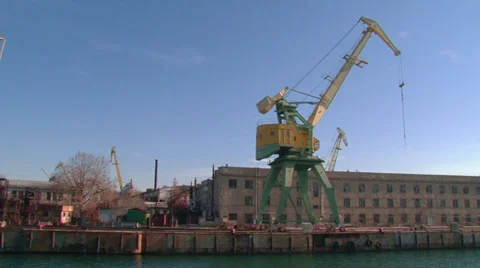 Old Shipyard Stock Footage 31213374