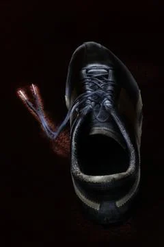 Old shoes in the light Stock Photos