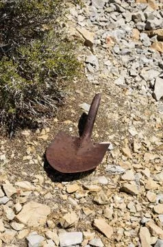 Old shovel head Foto stock