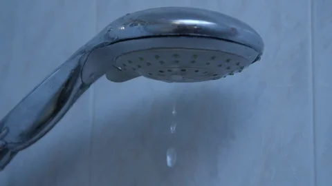 Old shower handle Stock Footage 93319570