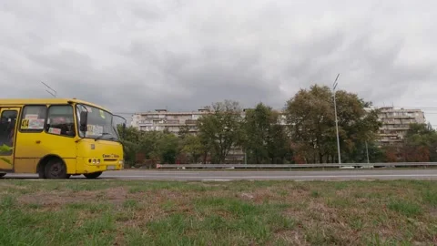 Old Shuttle Bus Stock Footage 162203374