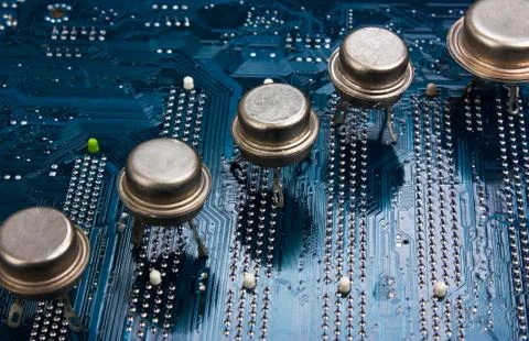 Old silicon chip Fotos de archivo