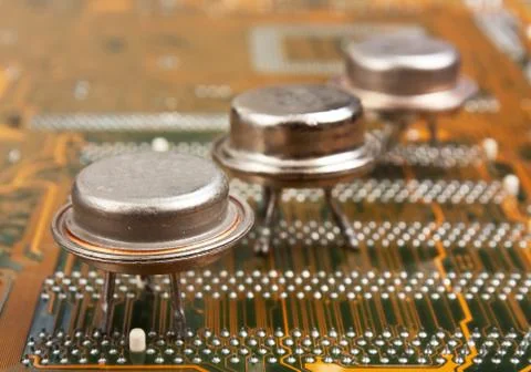 Old silicon chip Stock Photos
