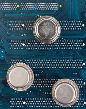 Old silicon chip Foto stock