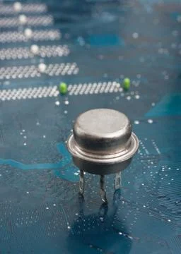 Old silicon chip 스톡 사진