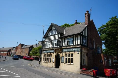 The Old Silk Mill Pub In Derby, England, On A Bright Sunny Day. Stock Photos