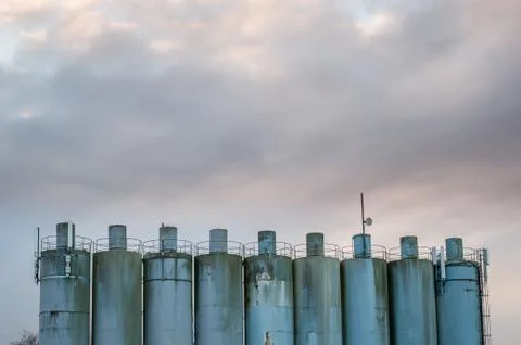 Old silo's Foto stock