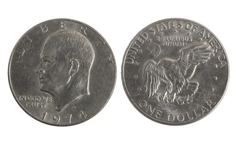 Old silver dollar Stock Photos