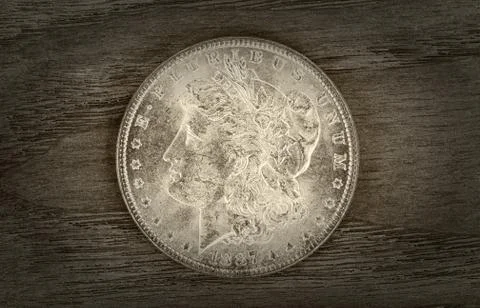 Old Silver Dollar Stock Photos