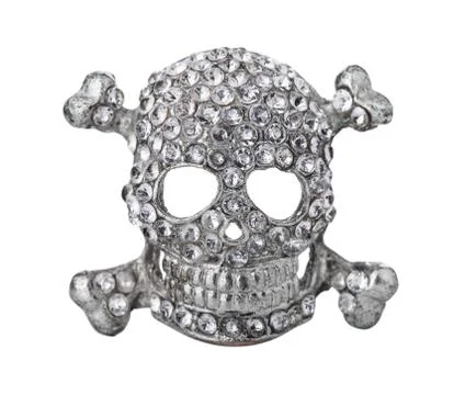 Old silver skull Stock Photos