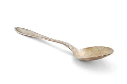 Old silver spoon Stock Photos