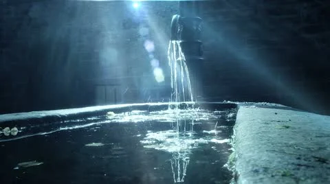 Old simple fountain Stock Footage 11068576