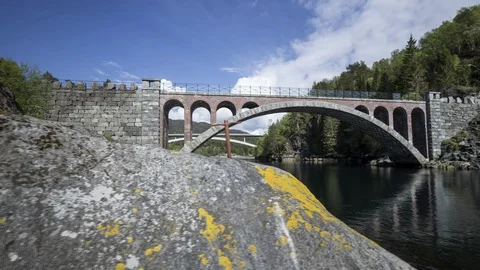Old Skodje Bridge Stock Footage 87773035