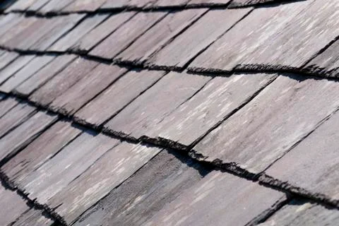 Old slate roof Stock Photos