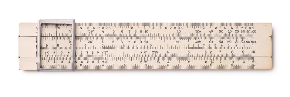 Old slide rule Stock Photos