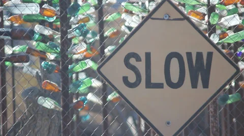 Old Slow sign Bottle Trees 動画素材 33047168