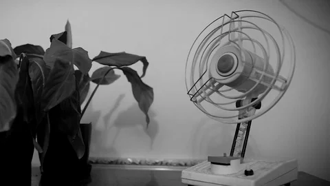 Old small broken fan, cooler. Stock Footage 78112536