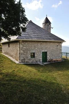 Old small mosque in mountains Stock Photos