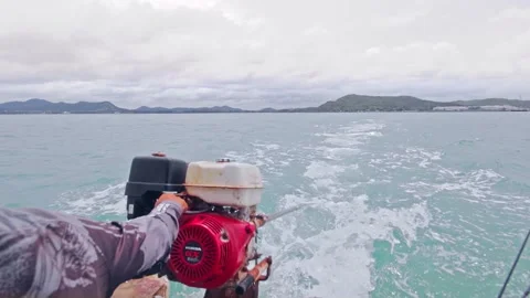 The old small ship's machine Stock Footage 138296656