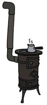 Old small stove Stock Illustration