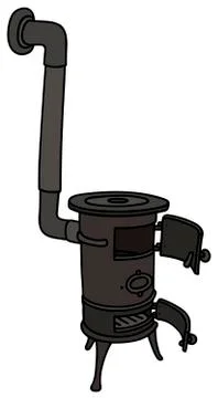 Old small stove Stock Illustration