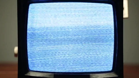 Old small TV screen with no signal noise. Video stock 75057057