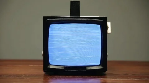 Old small TV screen with no signal noise. Video stock 75057058