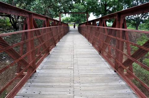 An old small walk able bridge. Stock Photos