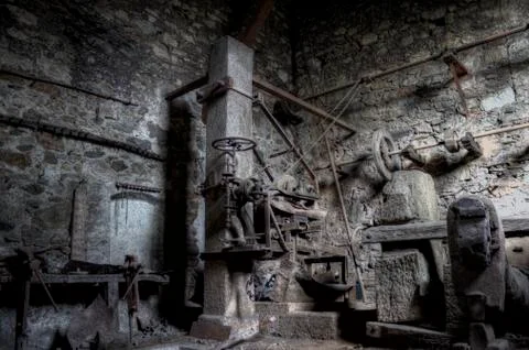 The old smith of Bruzolo Stock Photos