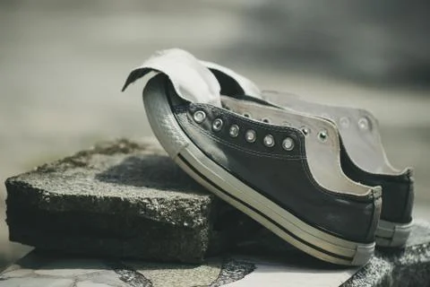 Old sneakers. Stock Photos