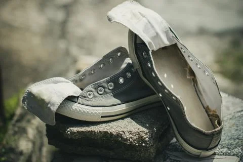 Old sneakers. Stock Photos