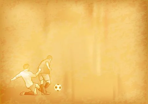 Old soccer paper Stock Illustration