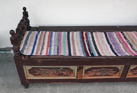 The old sofa on mat Stock Photos