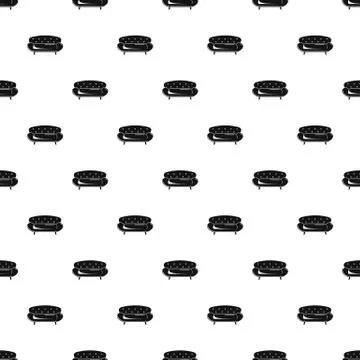 Old sofa pattern seamless vector Illustrazione stock