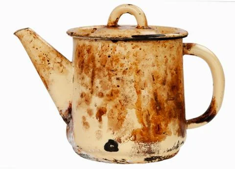 Old sooty kettle Stock Photos