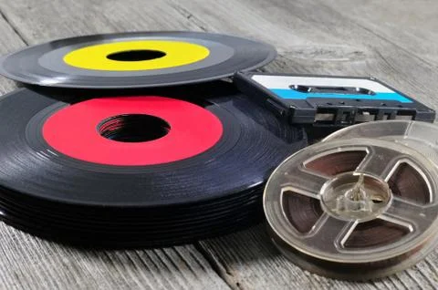 Old sound storage medium Stock Photos